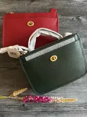 Sold Out NWT Coach SLIM TURNLOCK CROSSBODY AMAZON GREEN C6663