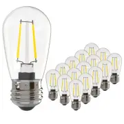 15 Pack Dimmable 2W S14 LED Bulbs, 2200K Waterproof Outdoor String Lights Vin...