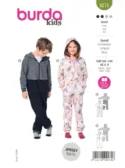 BURDA KIDS 9275 UNISEX JUMPSUIT CHILD'S Sewing Pattern Sizes 4 - 9 Skill: EASY
