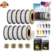 White PETG 3D Printer Filament, 1.75mm, 30-600mm/s, 10kg Spool for Professionals