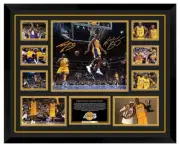 Kobe Bryant Shaquille O'Neal NBA Superstars Signed Framed Memorabilia