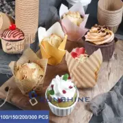 Greaseproof Tulip Cupcake Wrappers Muffin Liners Baking Cups for Birthday Bulks