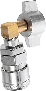 ULTECHNOVO Air Exhaust Fitting Truck Mount Valve Exhaust Pipe Adapter Truck Mount Coupler Quick Connect Inflation Adapter Pipe Exhaust Connector Wand Disconnect Valve Silver Alloy