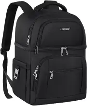 Cooler Backpack,30 Cans Insulated Backpack Cooler Leakproof Double Deck Coole...
