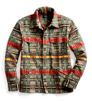 RRL Ralph Lauren Thick Cotton Jacquard Plaid Workshirt-MEN-M