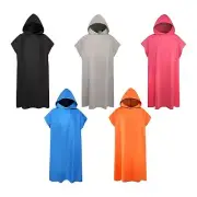 Microfiber Surf Poncho, Wetsuit Changing Bath Robe, Beach Towel with Hood Beach