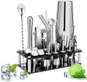 Cocktail Shaker Set Boston Shaker Set Stainless Steel Bartender Kit with Acrylic