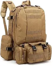 Hiking Backpack Tactical Backpack 4 in 1 Military Bag Army 3D Rucksack Men Waterproof Outdoor Sport Hiking Camping Travel Climbing Bag