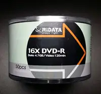 在飛比找樂天市場購物網優惠-錸德RITEK 16X DVD-R 空白光碟片、光碟片 (5