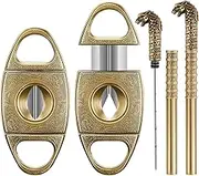 Scotte V-Cut Cigar Cutter Guillotine Precision Cigar Draw Enhancer Tool Needle & Sharp Perfect Cigar Cutters Cigar Accessories Set