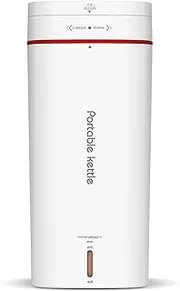 Portable Travel Electric Kettle,500ml Fast Boiling Water Automatic Shut-Off Stainless Steel Mini Thermos , Hot & Cold Drinks, Tea Kettle, Milk and coffee
