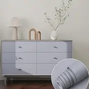 Thickened Closet Cabinet Stickers, self-Adhesive Waterproof Oil-Proof Cabinet Cabinet Door Furniture Renovation Color Change Film self-Adhesive Wallpaper(Starlight Silver,60cmx5m)