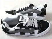 Vans Men's Knu Skool Mega Checkerboard Black White Skate Shoes size 11 NIB