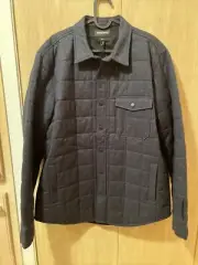 NEW NWT BONOBOS Men's Quilted Shirt Jacket Slim Fit Snap Front Blue Sz XL $188