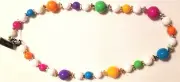 Genuine Lucite Necklace 18" Jewelry Multi Color Beaded Necklace