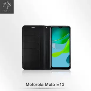 【Metal-Slim】Motorola Moto E13 高仿小牛皮多卡位TPU站立皮套