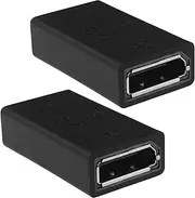 eMagTech 2PCS Displayport Coupler DP Female to DP Female Coupler Convertor Extension Adapter for Computer Laptop Monitor Television Projector Black
