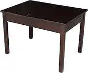 Juvenile Table with Lift-Up Top, Hidden Storage, Durable Wood Construction, Ideal for Playrooms and Classrooms - Java Finish