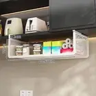 Under Cabinet Shelf White Hanging Holder for Laundry Room Cupboard Bookshelf