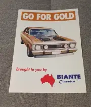 BIANTE BROCHURE - FORD XW FALCON 351 GTHO Phase II GRECIAN GOLD NEW Suit 1:18