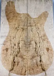 Acoustic Guitar Top Spalted Quilted Maple Bookmatch Wood Set Luthier Supply