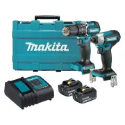 Makita DLX2414S - 18V Brushless 2 Piece Drill/Driver Combo Kit - 2 x 3.0Ah