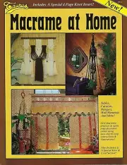 Macrame At Home Decor Craft Instruction Book #917 w/ Window Curtain Pattern Vtg