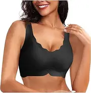 [Generic] Sports Bra High Impact Bras Multipack for Women Non Wired Sexy Plus Size Wireless Multi Pack Ladies Wired Full Support Pull On Large Breasts Ped Strapless Backless Front Fastening