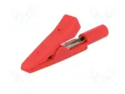 AX-CR-2PM-R AXIOMET, Crocodile clip, 10A, 60VDC, red, len: 41.5mm - 2 pcs.Set