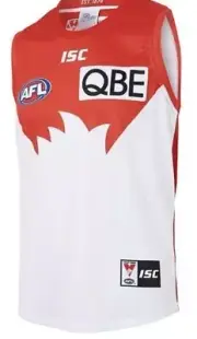 SYDNEY SWANS MENS AFL HOME GUERNSEY 3XL