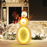 Costway79 CM Lighted Snowman with 105 Built-in LED Lights