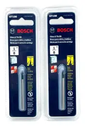 NEW 2-PACK BOSCH Glass & Tile Bit 1/8" GT100 ~ Free Shipping