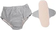 NIYANGLE Elderly Leakproof Urinal Pant Reusable Washable Nappy for Incontinence Soft Breathable Cloth Diaper for Bedridden Mobility Adults Comfortable Protection Grey