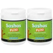 2 x Sashas Blend Flexi Dogs Joint Health Bites-Sized Tasty Chews 200g Two Pack