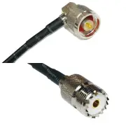 LMR240UF N MALE ANGLE to SO239 UHF Female Coax RF Cable USA-Ship Lot