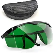 Carlany 2.5mm Thickened Lens Laser Protection IPL Safety Glasses, 200nm-2000nm, Anti Fog UV400 Absorption Filtering Eye Protection Goggles, OD4+ for Tanning Hair Removal Eye Protection Infared LED Light Therapy