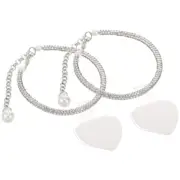Heels Shoe Straps Accessories Pearl-resistant Lace-up Shoes Miss Women's Buckle