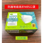 ✨N99成人立體醫療口罩✨(防護高於N95等級) 高防護口罩（一盒10片）