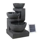 Solar Powered Fountain with LED Lights - Blue