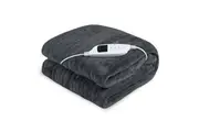 Laura Hill Heated Electric Blanket Throw Rug Coral Warm Fleece Grey
