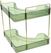 BIUDECO Double Wall Corner Shelf Toiletries Organiser Counter Pantry Stand Organizer Over The Toilet Storage Cabinet Spice Sink Bathroom Cabinet Shower Shelves Bathroom Tray Green The Pet