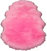 Carpet for Bedroom Irregularly Shaped Fur Rug Soft Sheepskin Shag Rug Imitation Wool Fuzzy Rug Small Rug Indoor Balcony