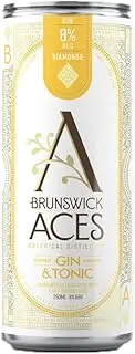Brunswick Aces - Diamonds Citrus Gin and Tonic Cans, 6 x 4pk, 8% ABV, 250ml