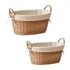 Wicker Laundry Basket Decorative Washing Bag for Apartment Blanket Household