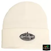 RIG'EM RIGHT WATERFOWL HEAVY WEIGHT WHITE BEANIE SKULL CAP HAT TOBOGGAN