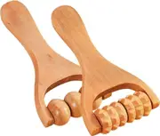 2PCS Wooden Massage Rollers Wood Therapy Massage Tools Neck Roller Massager Wooden Trigger Point Roller Massager Face Massage Roller Muscle Rolle