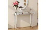 Vibe Geeks High-end Console Table Mirrored Vanity Makeup Desk Entryway Table