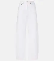 [Agolde] Agolde Luna high-rise barrel-leg jeans L white