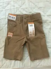 Lee Khaki Shorts Dungarees Extreme Comfort 5 Pocket - Boy's Size 4 Regular