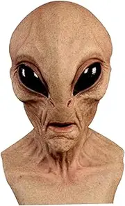 Alien Masks, Full Head Latex Alien Masks, Realistic Creepy Halloween Masks, Scary Masks for Halloween Carnival Costume Party